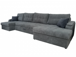 Диван П-образный раскладной Палермо-2 серый 440 см