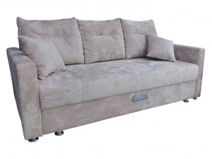 Диван прямой раскладной НПБ Еврокнижка бежевый плюш 220х92х100