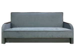 Диван-книжка Мила серый велюр (ГОСТ) 215 см