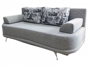 Диван прямой раскладной ППУ Бобби Браун серый париж 190см