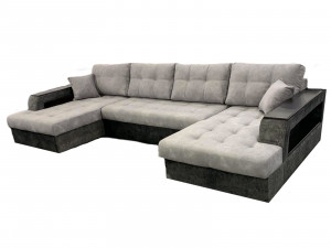 Диван П - образный раскладной НПБ Алекс-П серый 350х168 см
