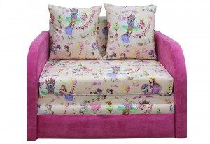 Диван-кровать Карапуз розовый принцессы
