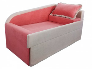 Детский диван-кровать Канапе розовый велюр