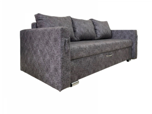 Диван прямой раскладной ППУ Стелс серый 215 см