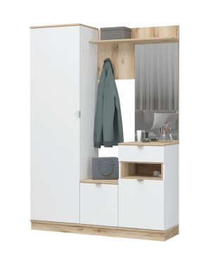 Прихожая Юкки дуб делано/белый 140х200х41