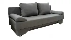 Диван прямой раскладной Рио-3 серый графит велюр 190 см