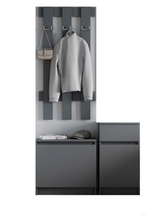 Прихожая Мори серая 60х35х120