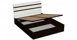 Кровать двуспальная Скарлет 160х200 с подъемным механизмом дуб белый