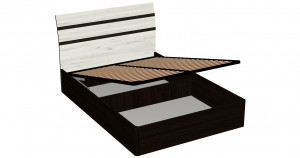 Кровать двуспальная Скарлет 140х200 с подъемным механизмом дуб белый