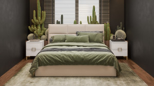 Спальный гарнитур Стелла Золото розовое, Белый холст, Белый Жемчуг, Велюр Confetti Cream