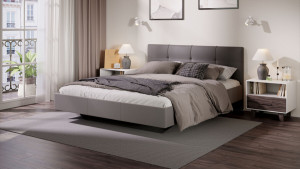 Кровать Элис без подъемного механизма Велюр Мокко