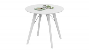 Стол обеденный Колумбия Белый матовый, Металл белый