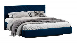 Кровать Кевия без подъемного механизма Велюр Confetti Blue 180*200