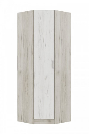 Шкаф угловой распашной Гармония ШУ 601 М Дуб крафт серый/белай 78х78х220
