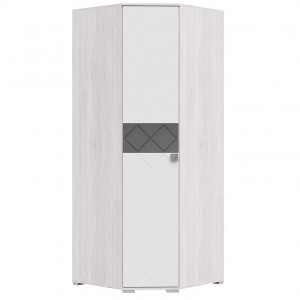 Шкаф угловой Сальма Белый глянец/Анкор белый  81х81х206