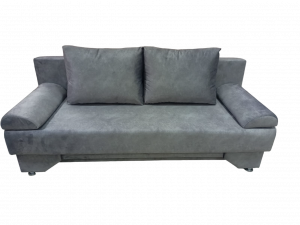 Диван прямой раскладной ППУ РИО 3 цвет графит 190 см