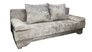 Диван прямой раскладной ППУ Рио 3 серый плюш 190 см