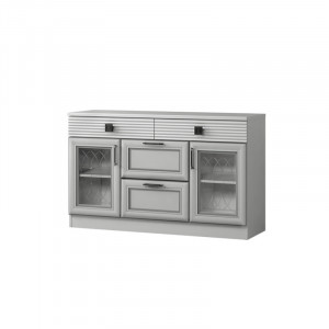 Тумба многоцелевая Гостиная Орлеан стальной серый 130см