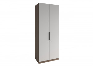 Шкаф 2-х створчатый распашной Роза Орех франклин карамельный/Белый 90х50х233