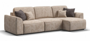 Диван угловой раскладной Кинг си Велюр Бежевый 291х82