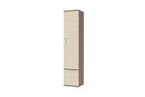 Шкаф распашной однодверный НИКА ШБ400 ясень шимо темный/светлый 40х35х203