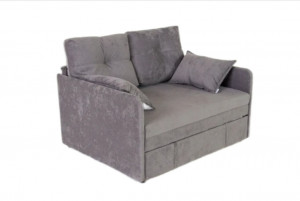 Диван прямой раздвижной ППУ Мэдисон серый 130см