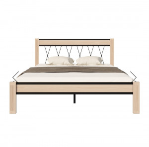 Кровать из дерева и металла Кантри 160х200