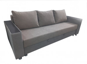 Диван прямой  раскладной НПБ Еврокнижка бежевый велюр 220 см