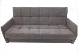 Диван прямой раскладной НПБ Финка коричневый велюр 220 см