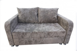 Диван прямой раскладной ППУ Баян кофейный плюш 145см