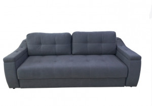 Диван прямой раскладной НПБ Орлеан серый велюр 240 см