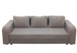Диван прямой раскладной НПБ Еврокнижка бежевый велюр 220 см