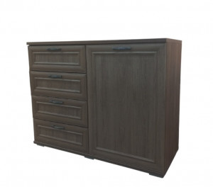 Комод 4 ящика и полка Катрин крафт табачный 112х43х87 см