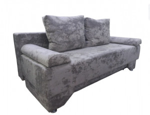 Диван прямой раскладной НПБ Еврокнижка серый плюш 190 см