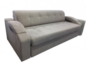 Диван прямой раскладной НПБ Хилтон бежевый велюр 235 см