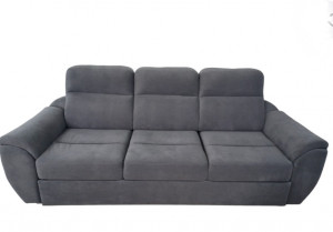 Диван прямой раскладной НПБ Вегас серый велюр 250 см
