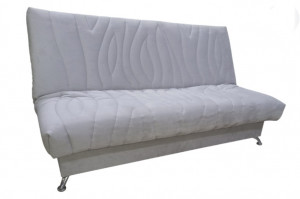 Диван прямой раскладной ППУ Финка светло-серый велюр 200 см