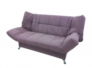 Диван прямой раскладной ППУ Клик-кляк розовый велюр 190 см