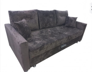 Диван прямой раскладной НПБ Еврокнижка на металлокаркасе кофейный плюш 220 см