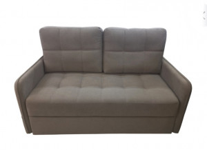 Диван прямой раскладной НПБ Ромео 140 ТТ коричневый велюр 155 см.