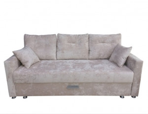 Диван прямой раскладной НПБ Еврокнижка бежевый плюш 220 см