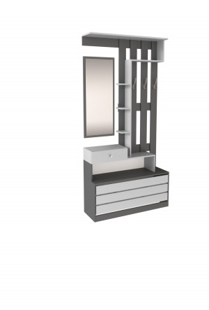 Прихожая Ямайка центральная секция ЯПЦС-1 графит серый/камень серый