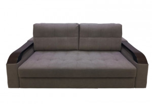 Диван прямой раскладной Марко НПБ металлокаркас коричневый 230 см