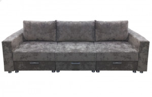 Диван трансформер НПБ модульный бежевый плюш 285см