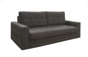 Диван прямой раскладной НПБ Конте на металлокаркасе коричневый велюр 230 см