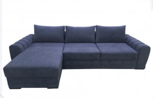 Диван П-образный раскладной ППУ Майбах Синий 320 см.
