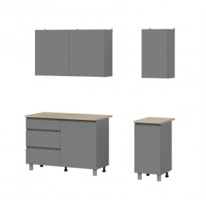 Кухня прямая готовое решение Денвер графит 160 см