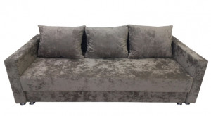 Диван прямой раскладной ППУ Еврокнижка светло-коричневый 220 см.