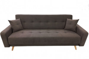 Диван Еврокнижка Сканди коричневый велюр