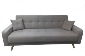 Диван Еврокнижка Сканди бежевый велюр 220х95см